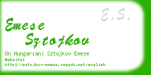 emese sztojkov business card